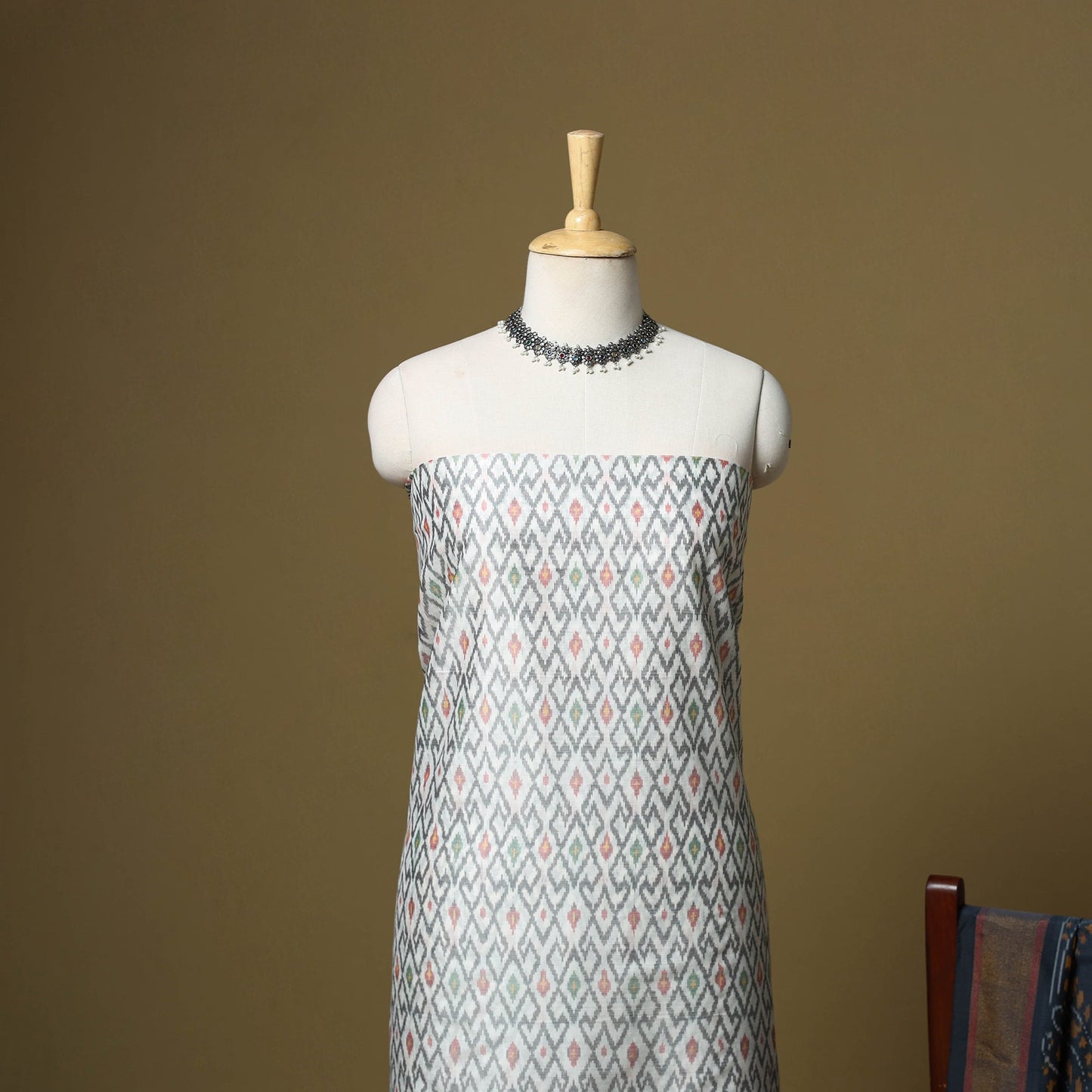 Handloom sico pochampally ikat 2pc unstitched dress