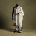 White - handloom silk cotton maheshwari dupatta 41