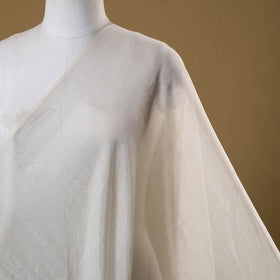 White - handloom silk cotton tissue zari chanderi fabric 06