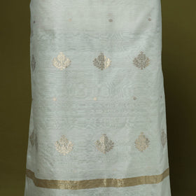 Handloom zari buti chanderi silk 2pc unstitched dress