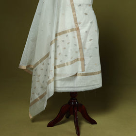 Handloom zari buti chanderi silk 2pc unstitched dress