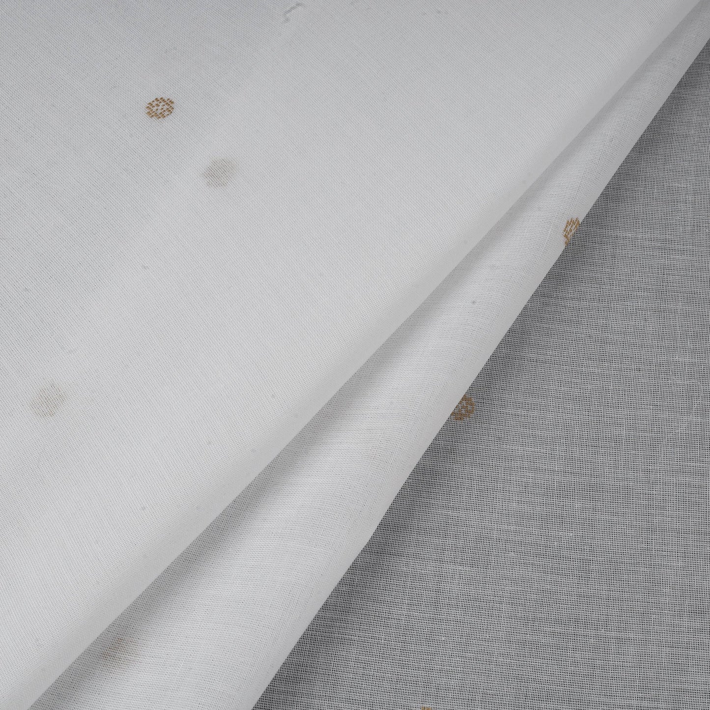Handloom zari buti mercerised cotton chanderi fabric 04