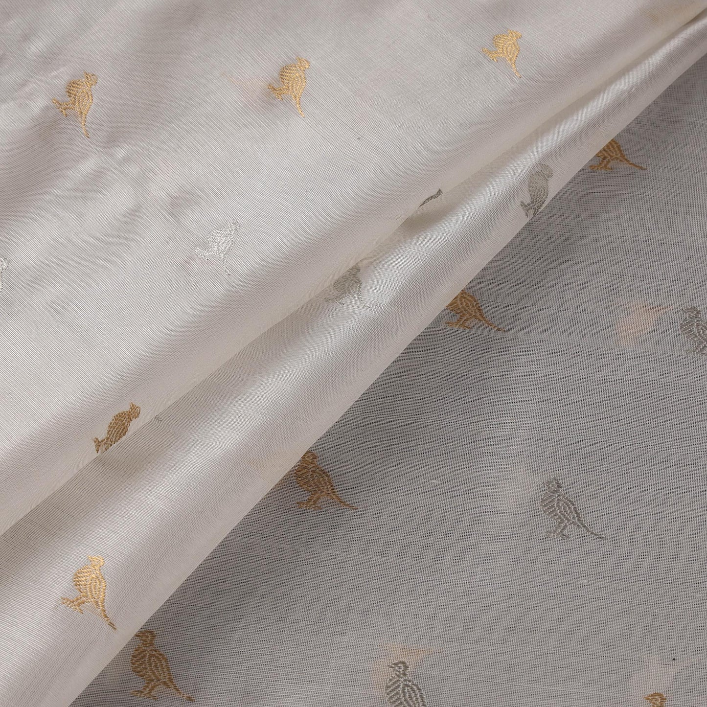 Handloom zari buti pure chanderi silk fabric 03