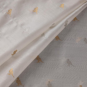 Handloom zari buti pure chanderi silk fabric 03