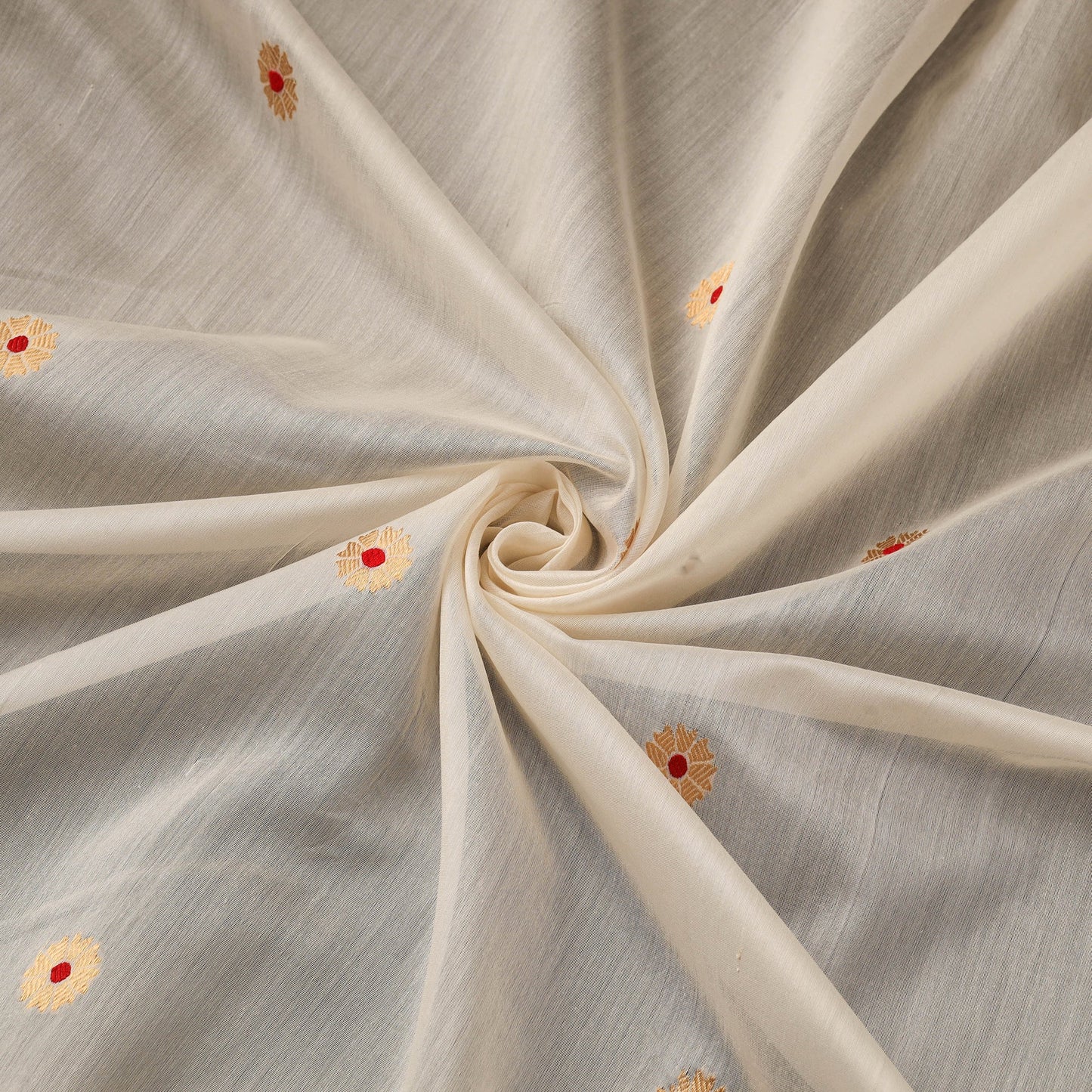 Handloom zari meena buti chanderi silk fabric 43