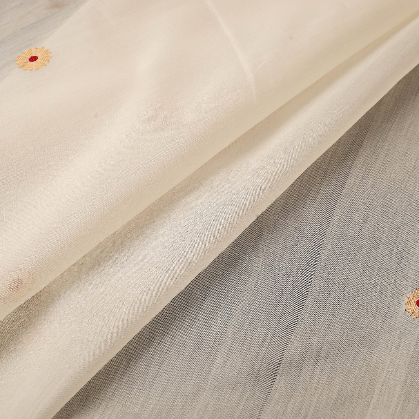 Handloom zari meena buti chanderi silk fabric 43