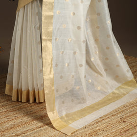 Handloom zari work chanderi silk saree 11 - handcrafted