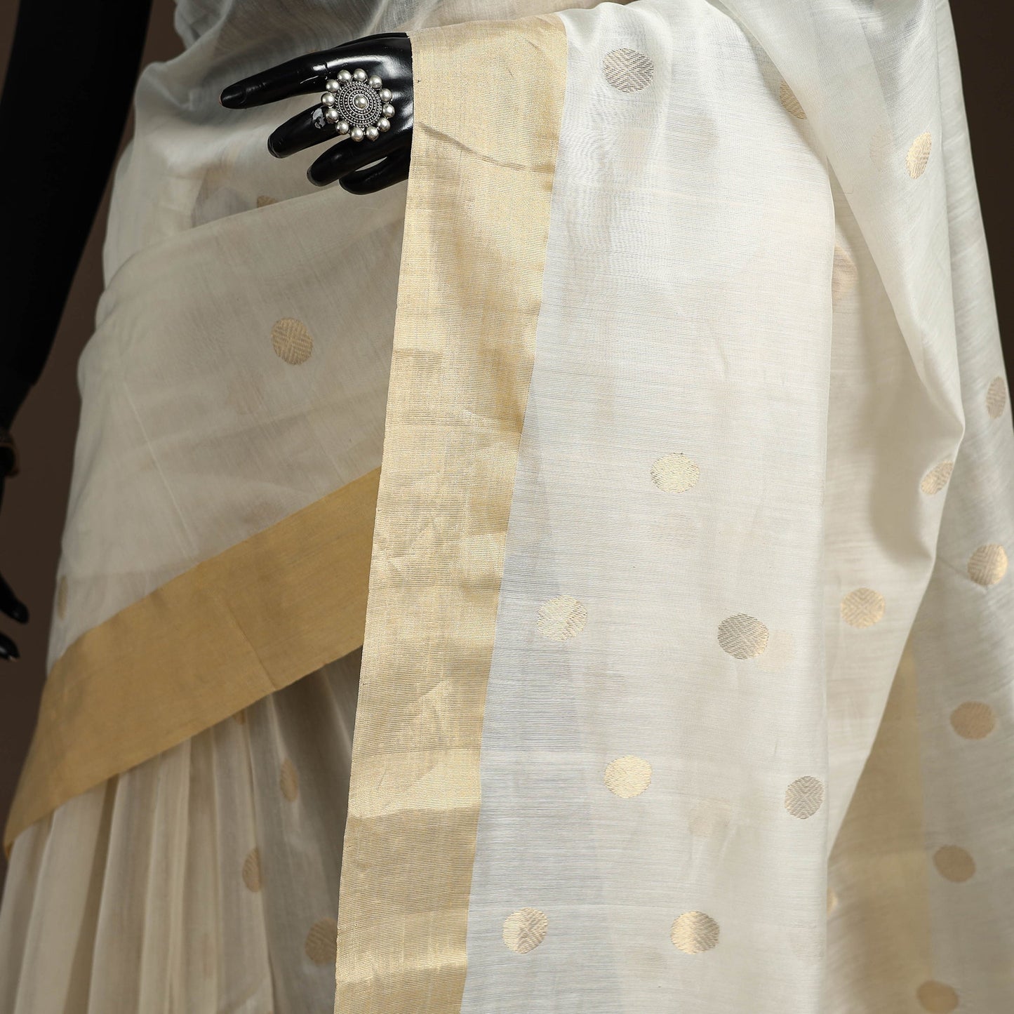 Handloom zari work chanderi silk saree 11 - handcrafted