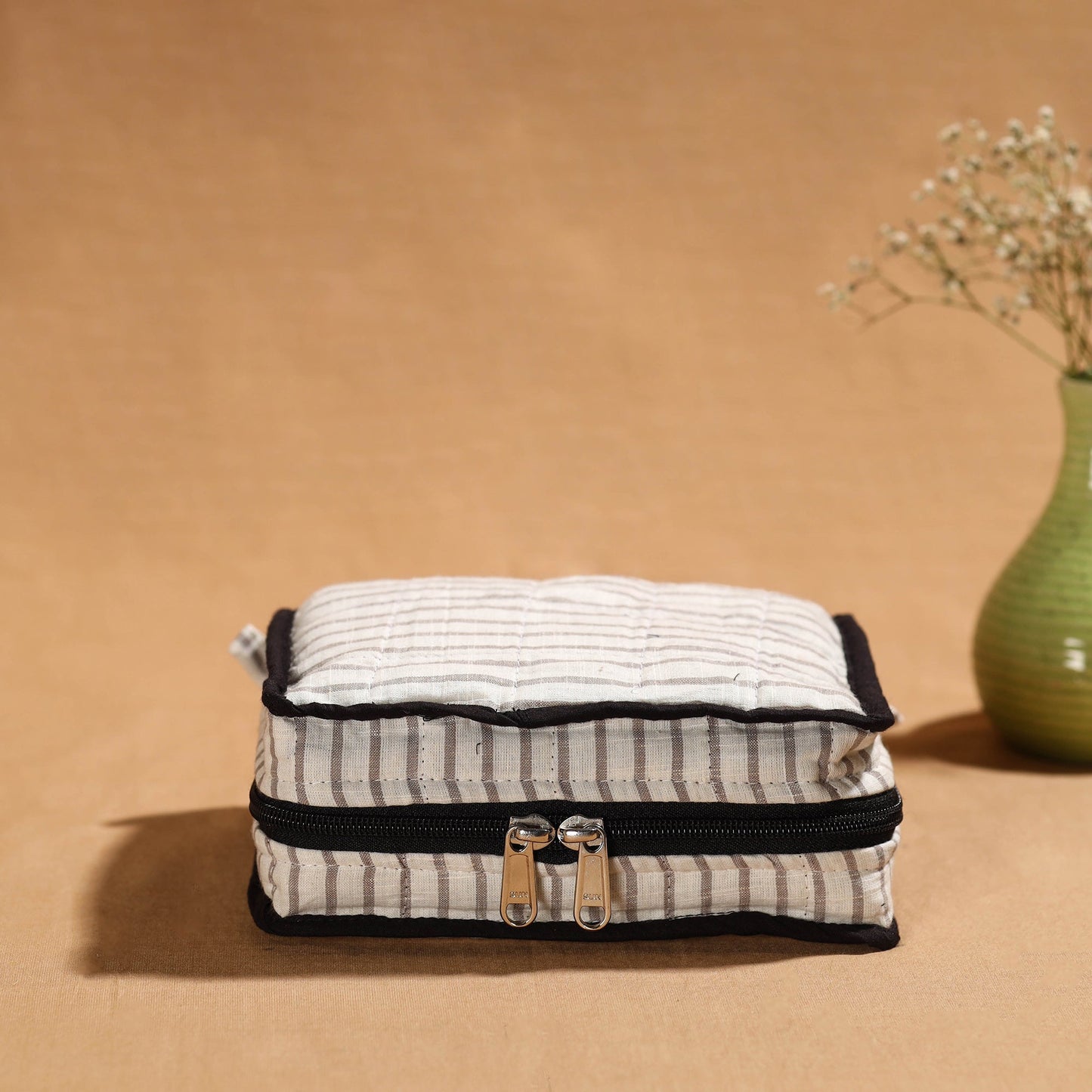 White Multipurpose Jewellery Bag with 4 Storage Pockets