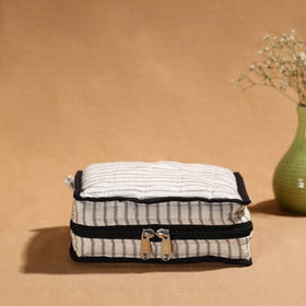 White Multipurpose Jewellery Bag with 4 Storage Pockets