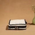 White Handmade Cotton Jewelry Bag - 4 Pockets