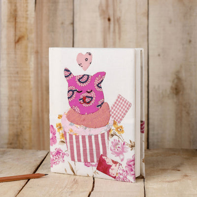  White Handmade Applique Work Notebook 