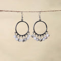 White - handmade beaded earrings 0. - handcrafted