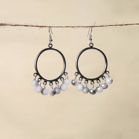 White - handmade beaded earrings 0. - handcrafted