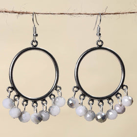 White - handmade beaded earrings 0. - handcrafted
