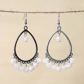 White - handmade beaded earrings 19 - handcrafted