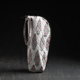 White Handmade Cotton 1L Water Bottle Cover