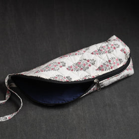 White Handmade Cotton 1L Water Bottle Cover