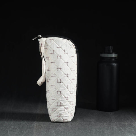  White Handmade Cotton 1L Water Bottle Cover