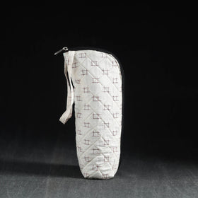  White Handmade Cotton 1L Water Bottle Cover