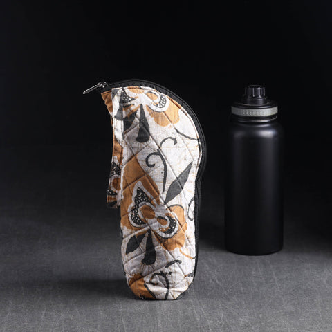 White Handmade Cotton 1L Water Bottle Cover