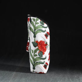 White Handmade Cotton 1L Water Bottle Cover