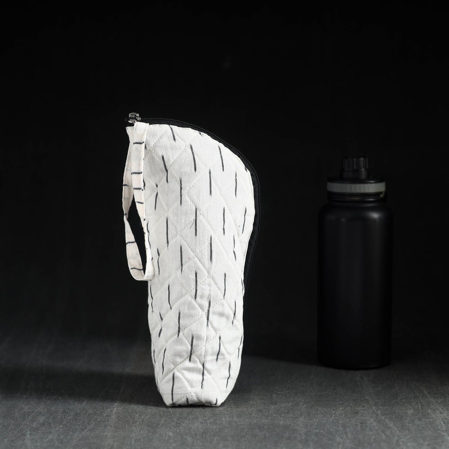  White Handmade Cotton 1L Water Bottle Cover