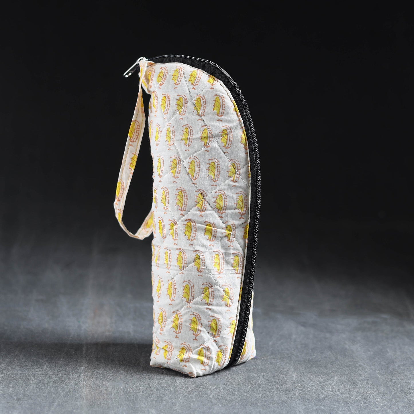 White Handmade Cotton 1L Water Bottle Cover