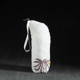 White Handmade Cotton 1L Water Bottle Cover