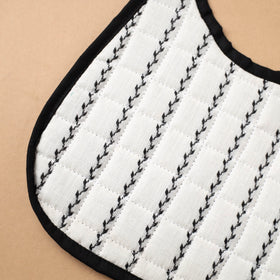 White Handmade Cotton Baby Bib