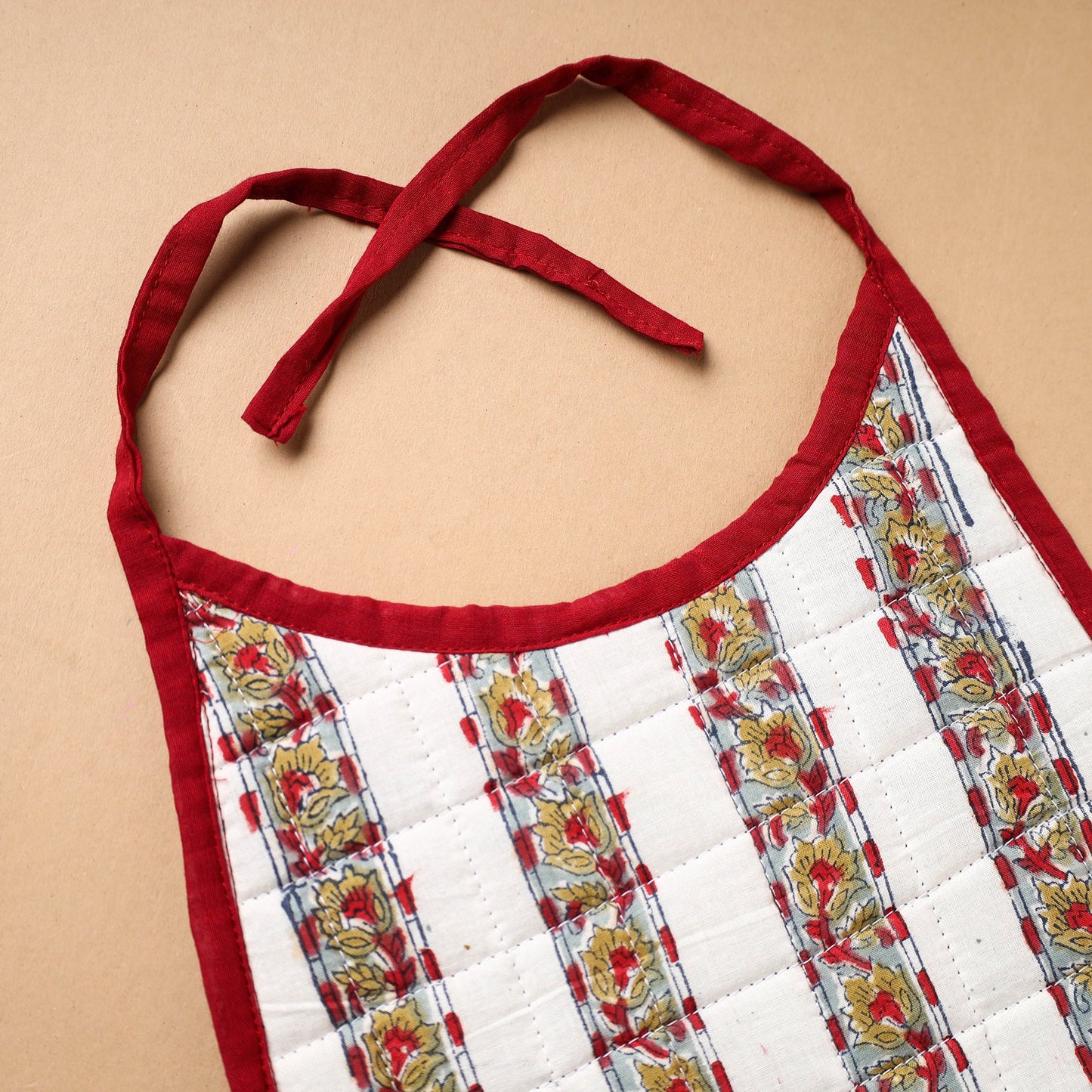 White Handmade Cotton Baby Bib