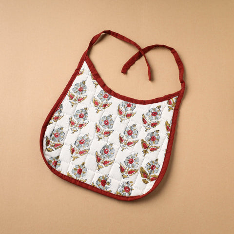 White Handmade Cotton Baby Bib