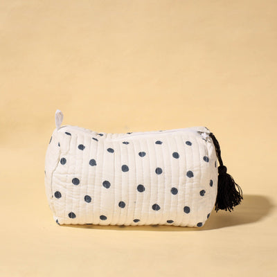  Handmade Cotton Fabric Quilted Utility Pouch With Tassel 