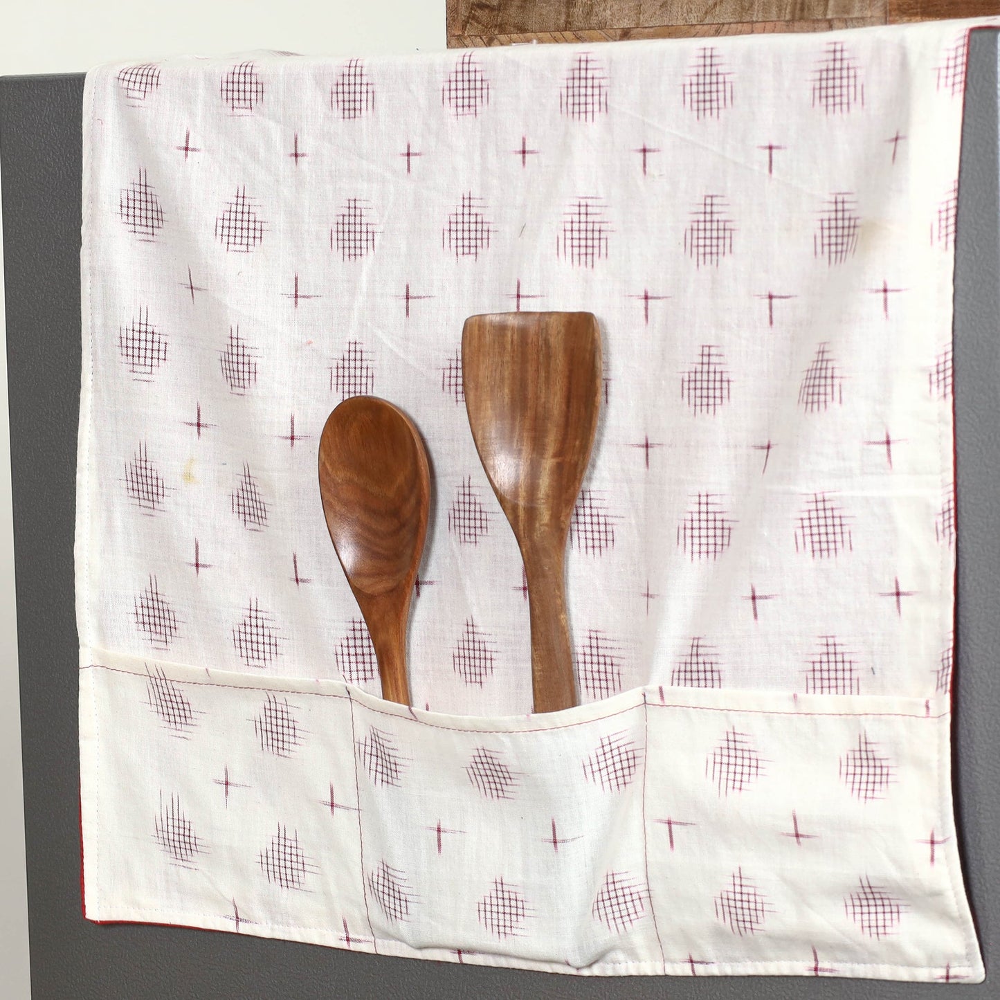  Handmade Cotton Fridge Top Cover with Multiple Pockets 10 