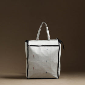 White Handmade Cotton Shopping Hand bag