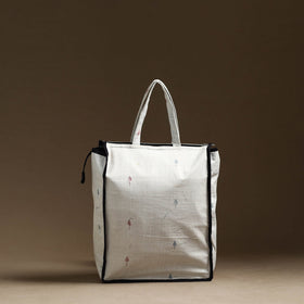 White Handmade Cotton Shopping Hand bag