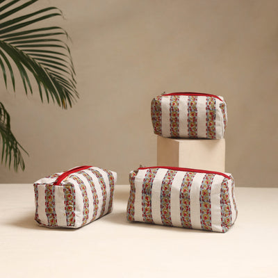 White - handmade cotton toiletry bags (set of 3) 03