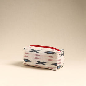  White Handmade Cotton Toiletry Pouch 