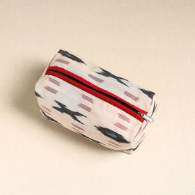  White Handmade Cotton Toiletry Pouch 