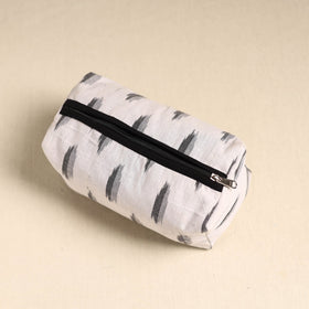  White Handmade Cotton Toiletry Pouch 