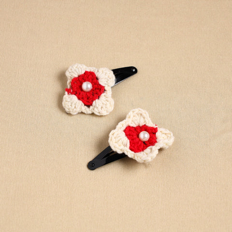  Handmade Crochet Tik-Tak Hair Clip (set of 2)