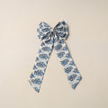 White Handmade Fabric Bow Hair Clip