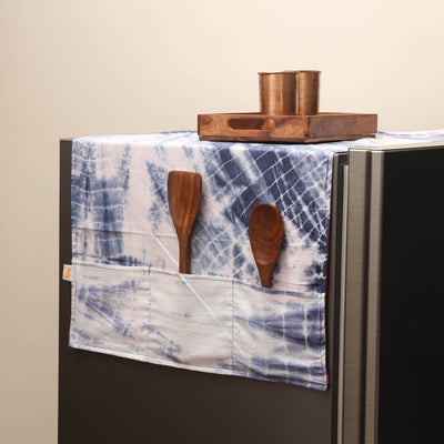 Handmade fridge top cover with multiple pockets 03