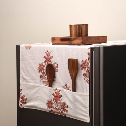 Handmade fridge top cover with multiple pockets 31