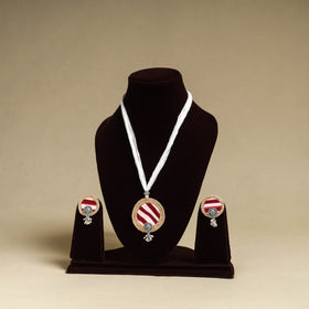 Buy Handmade GS Jute Fabart Necklace Set Online