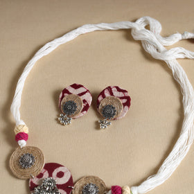 Buy Handmade GS Jute Fabart Necklace Set