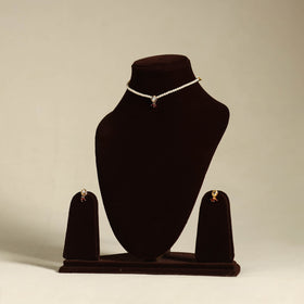 White - handmade kundan work choker necklace set 14