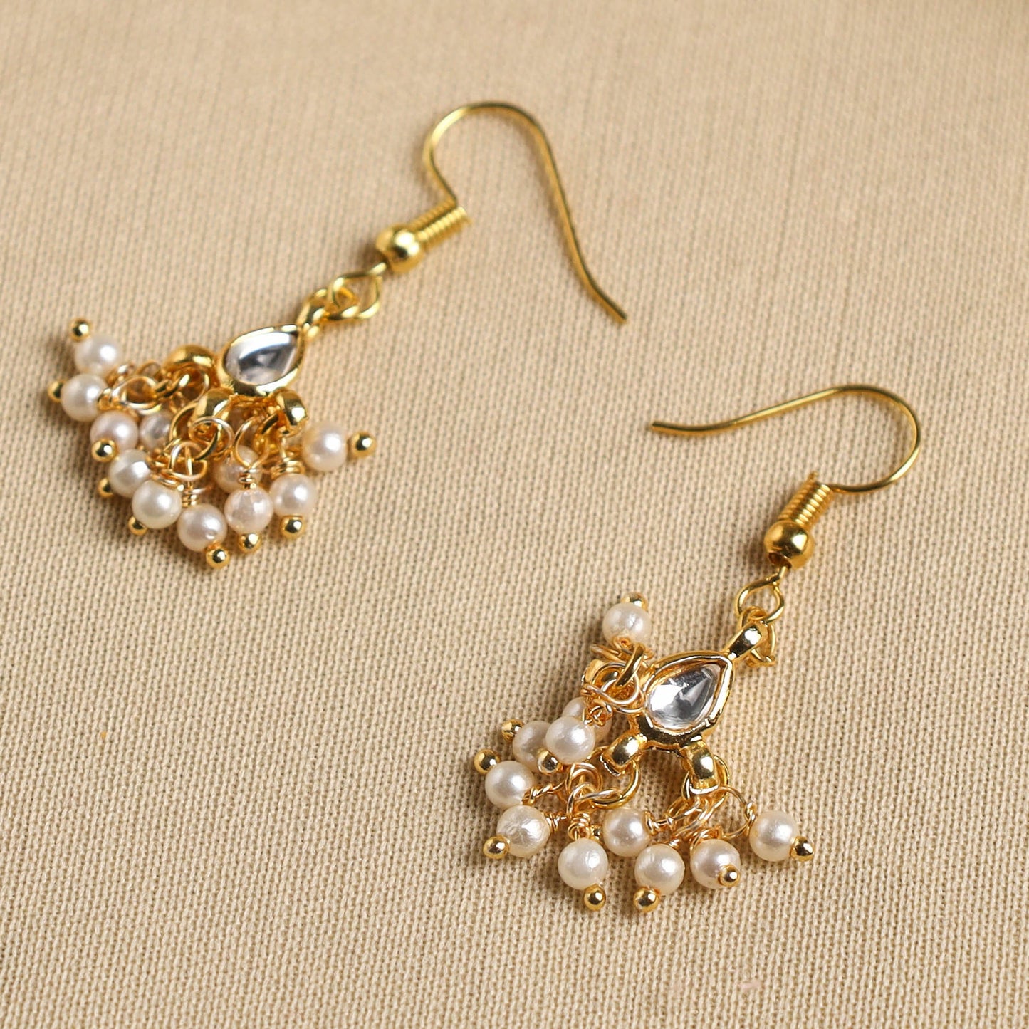 White Handmade Kundan Work Choker Necklace Set