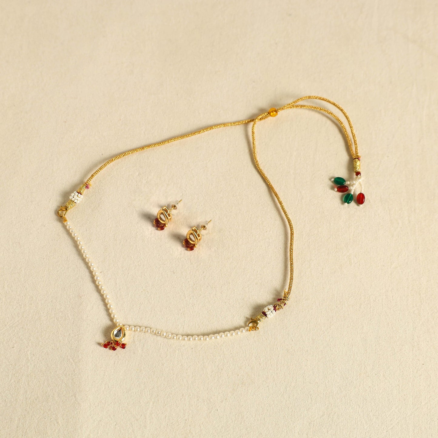 Buy Handmade Kundan Work Choker Necklace Set 