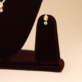 White - handmade kundan work choker necklace set 42